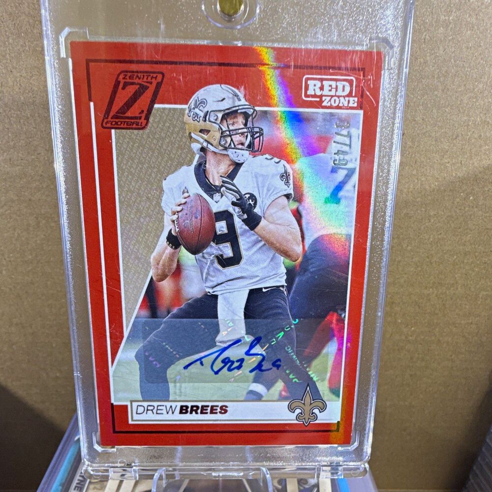 2024 Panini Zenith Drew Brees Saints Red Red Zone Autographs #71 Auto 37/49